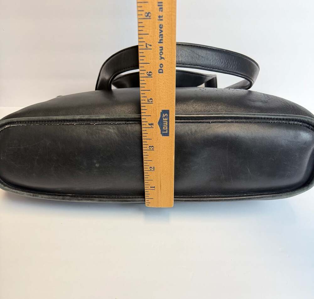 Vintage Coach Black Leather Tote Bag Made in New York City - Picture 6 of 8
